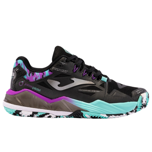 Tenis Joma T.Spin Lady Black Turquoise Pink